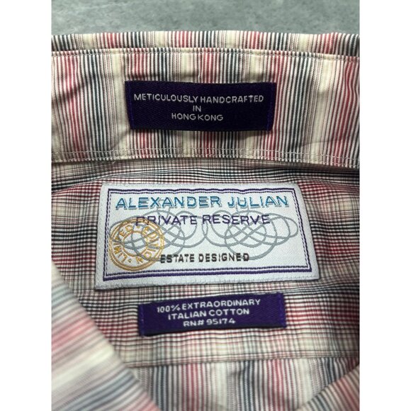 Alexander Julian Private Reserve Mens Large Shirt 100% Extraordinary Italian - Picture 3 of 6